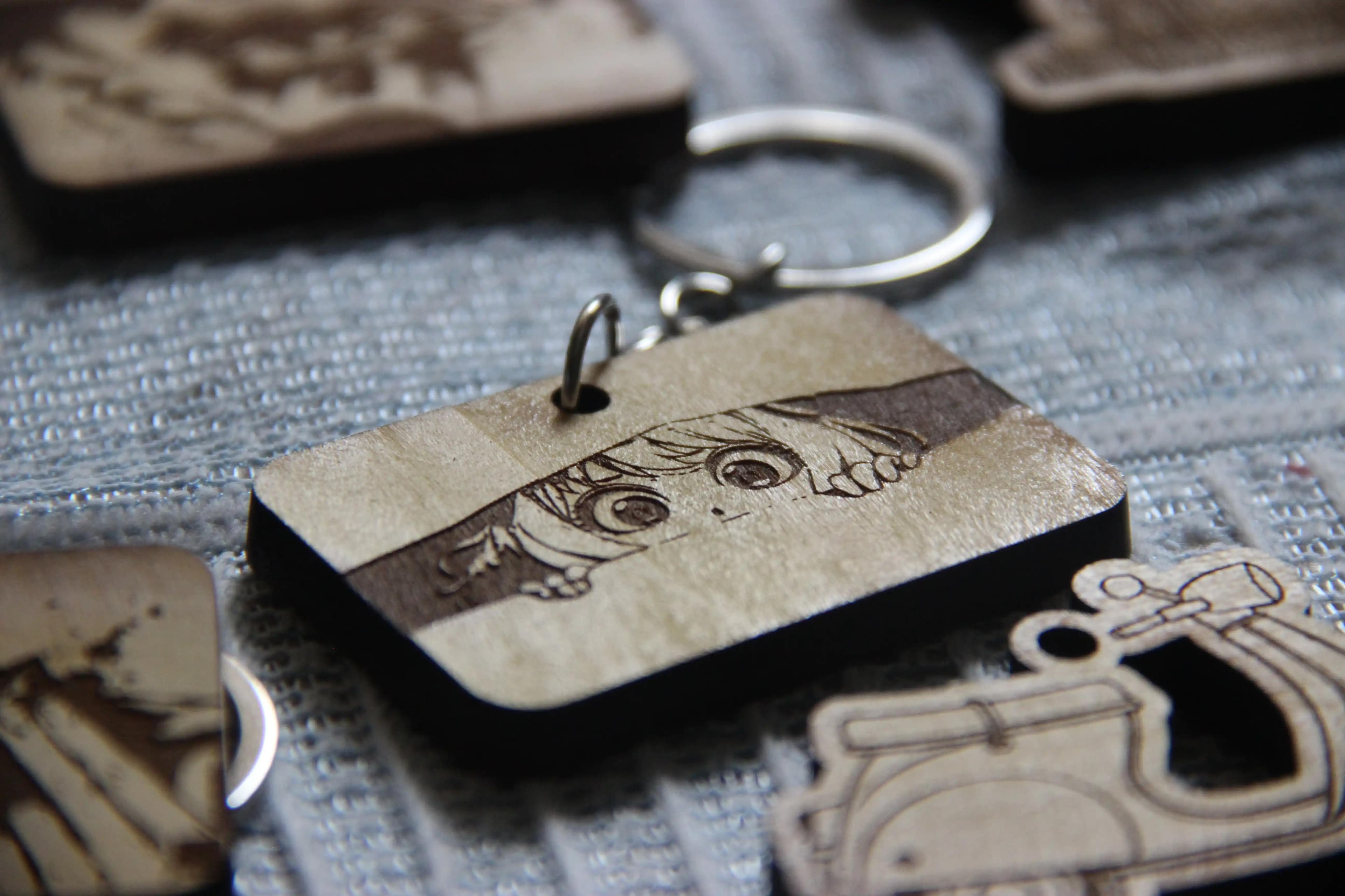 Anya Forger Keyring main engraved preview image